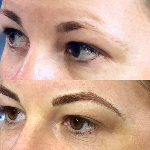 microblade brows fill tattoo